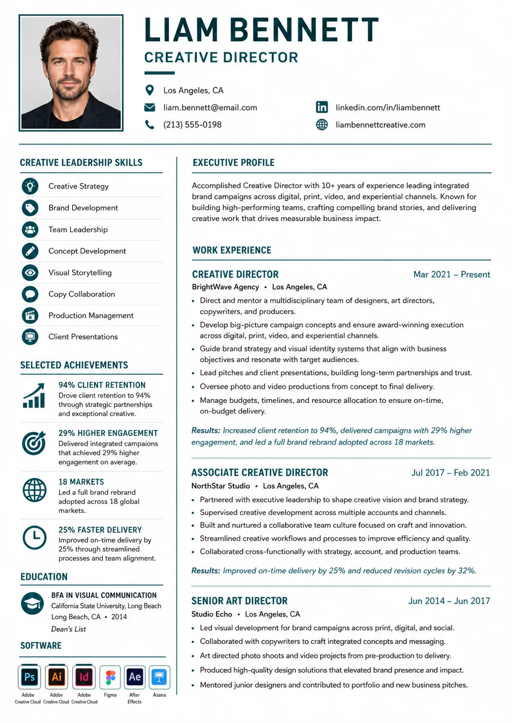 Creative Director resume example image