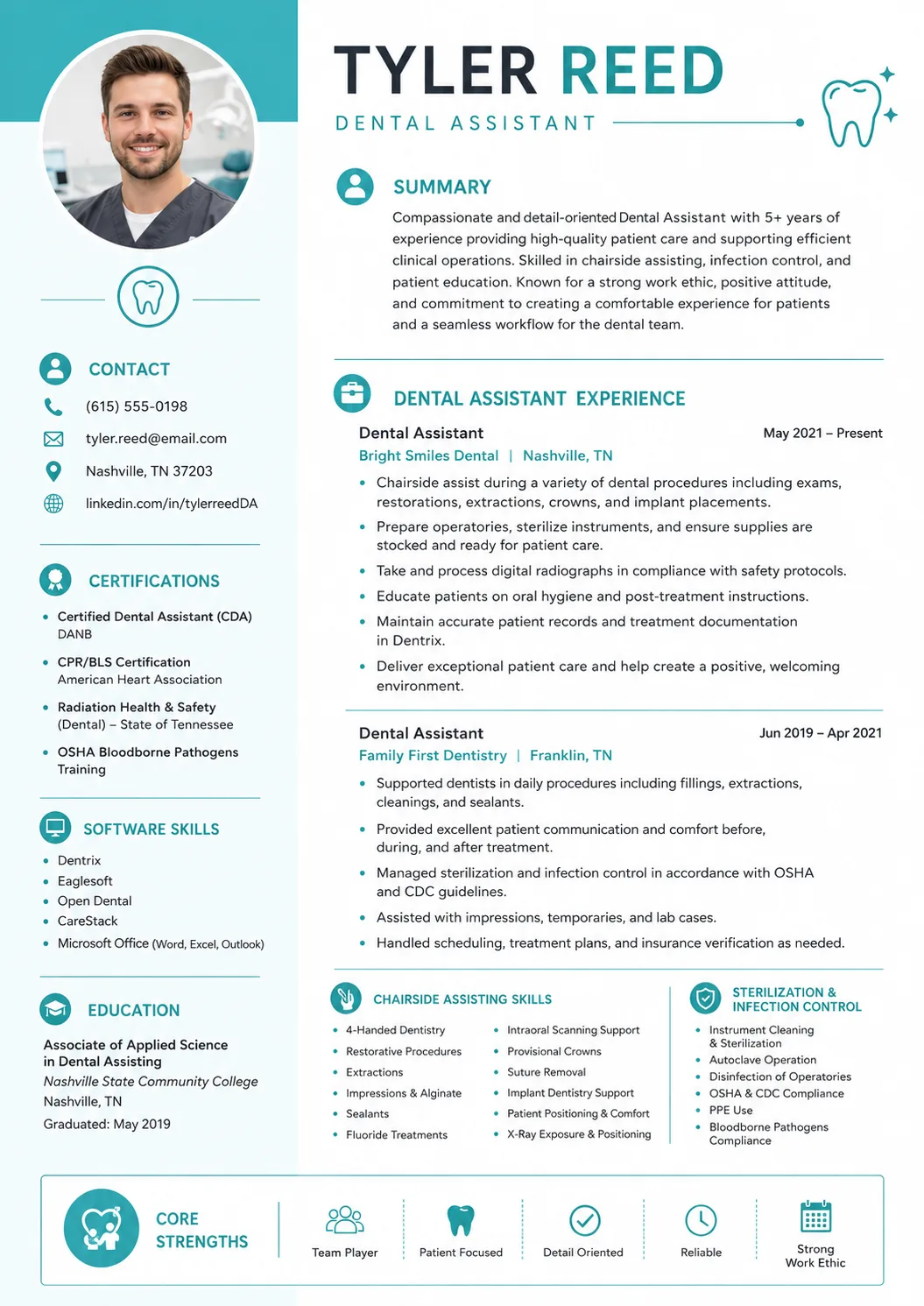 Dental Assistant resume preview
