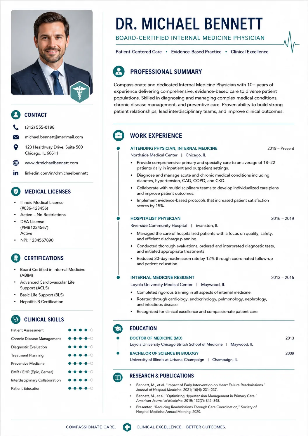 Doctor resume preview